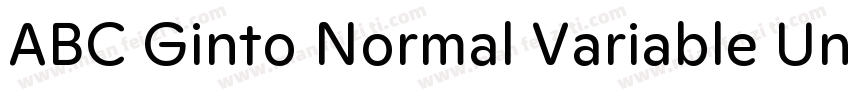 ABC Ginto Normal Variable Unlicense字体转换